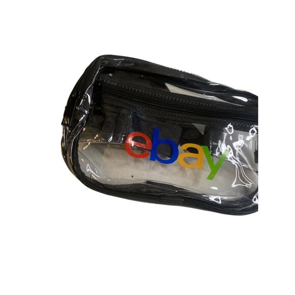 Ebay Open 2024 Swag Belt Bag Clear Branded Black Trim New Adjustable - Picture 2 of 4